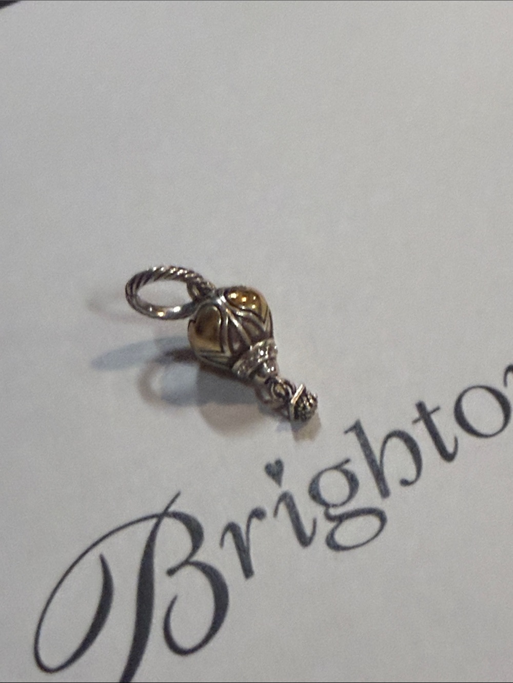 Brighton Love Flight Two-Tone Heart Hot Air Balloon Charm - Picture 3 of 9